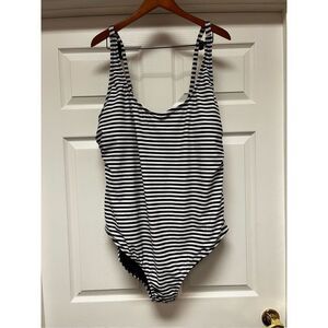 Roatan Boa k & White Striped Swimsuit sz 4X NWT